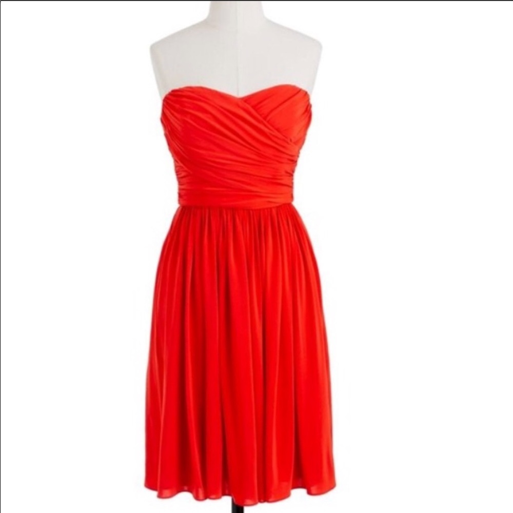 J Crew Arabella Jersey Dress Poppy Red Size 8.